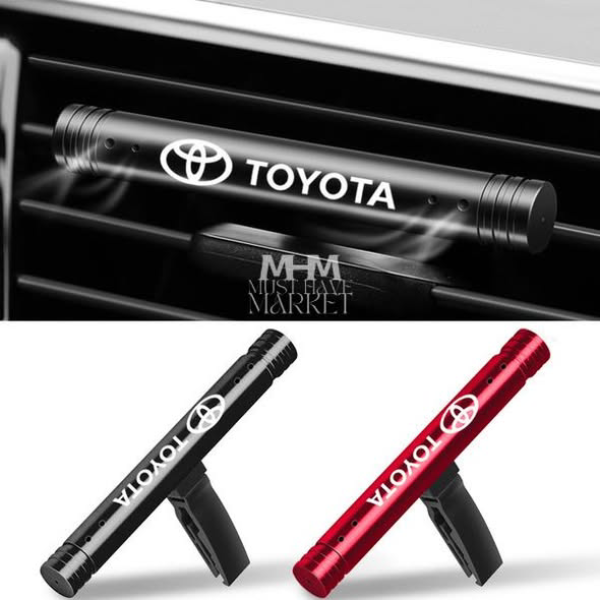 Toyota Compatible Car Perfume Vent Clip – Premium Metal Air Freshener | গাড়ির পারফিউম ক্লিপ (Black/Red)